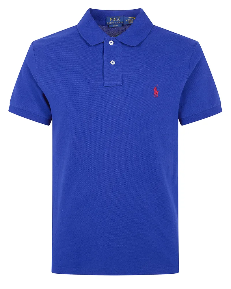 Ralph Lauren Short Sleeves Knit Polo Shirt Blue