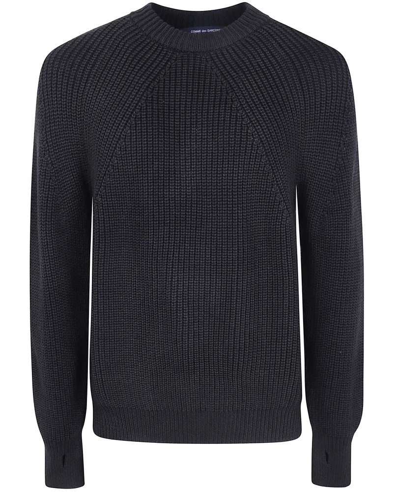 Comme des Garçons Sweater Heavy Wool "Bicolor Heavy Wool Round N Black
