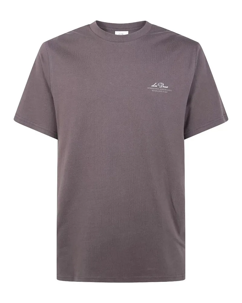 LES DEUX Ben Globe" T-Shirt Brown