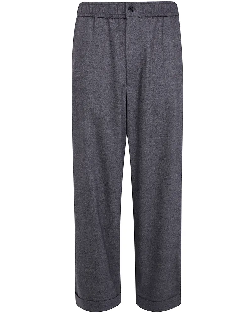 Giorgio Armani Pants Wool Cashmere Blend "Rain Drum Gray