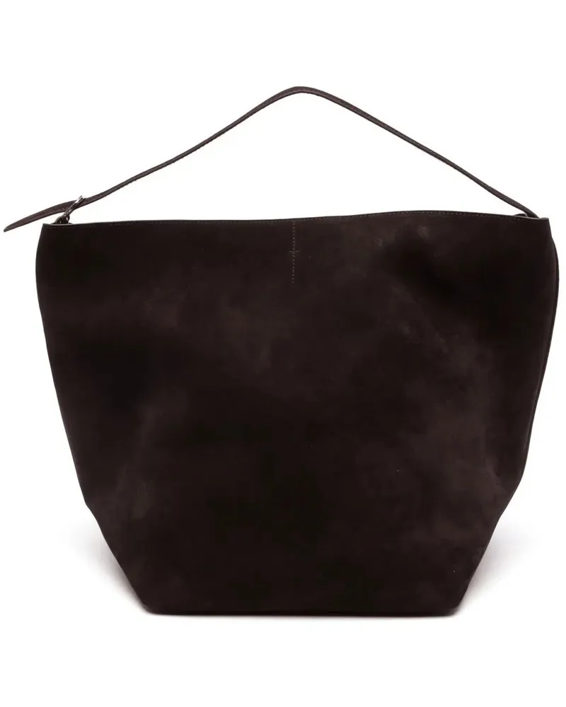 Totême Belted Suede" Tote Bag Brown