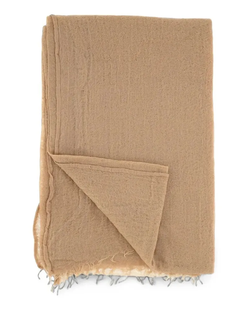 Destin Scarf Wool Cashmere "Giglio Mega 140X180 Cm Brown