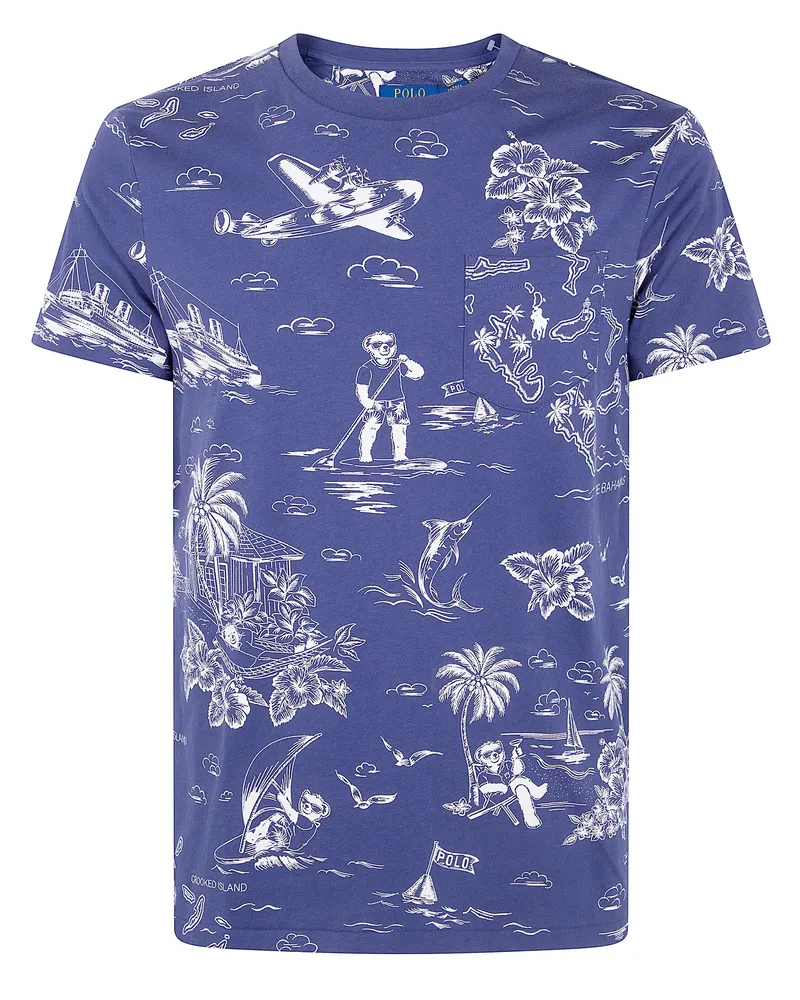 Ralph Lauren Short Sleeves Hybrid Islend Bear T-Shirt Blue