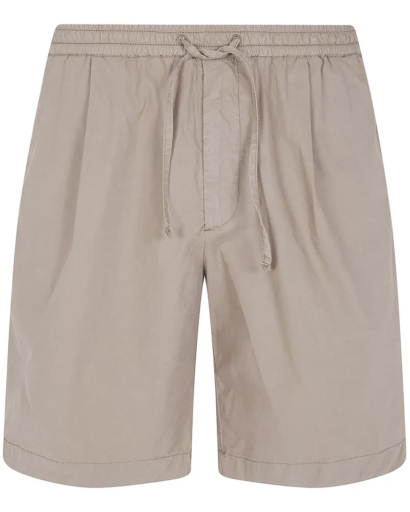 MICHAEL COAL Popeline Bermuda Trousers Brown