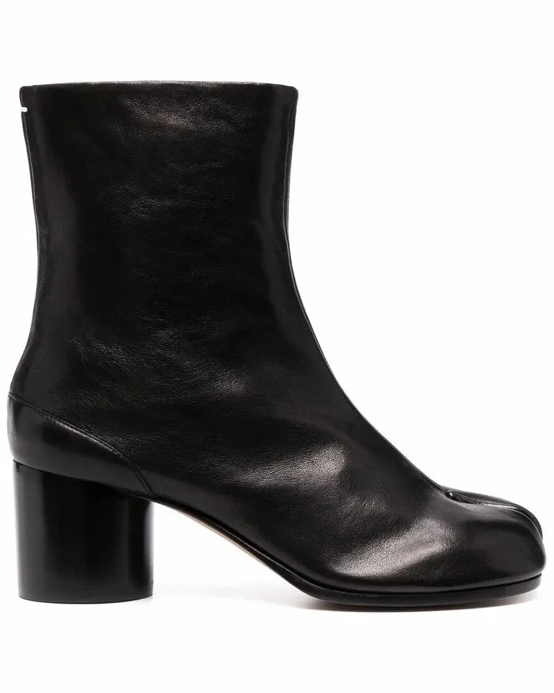 Maison Margiela Boots Leather Black "Tabi" Ankle Boots H60 Black