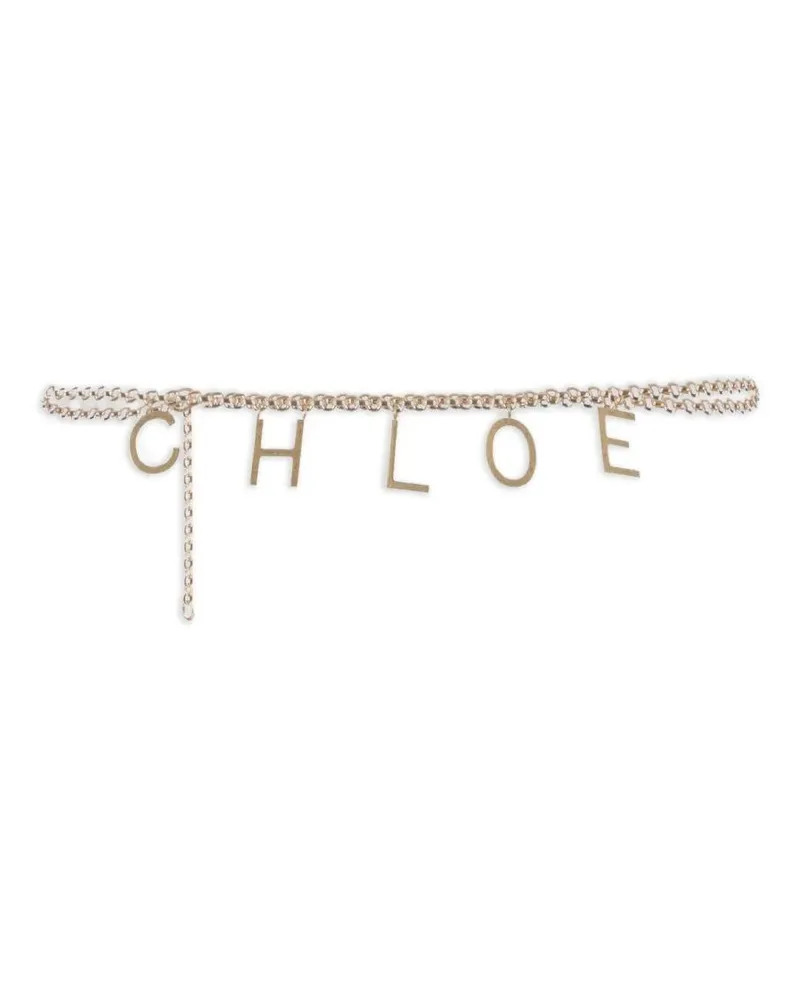 Chloé Chloe Letters Belt Metallic