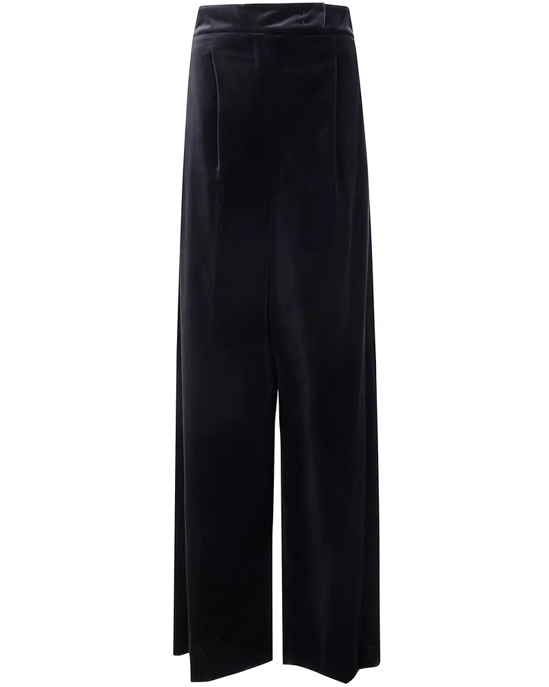 Max Mara Bratto1234' Velvet Trousers Black