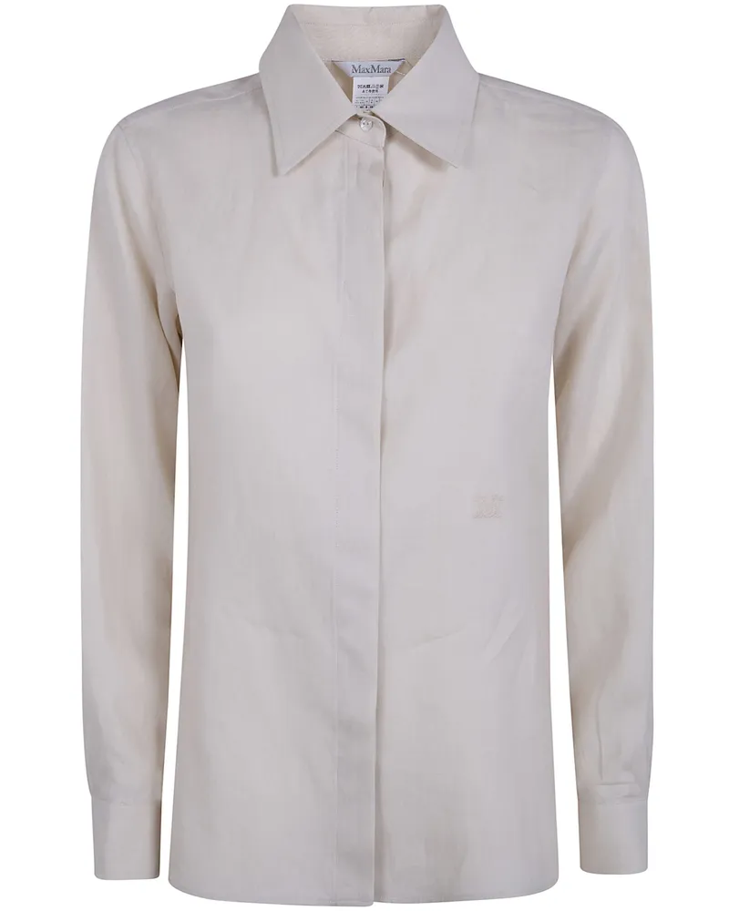 Max Mara Falasco Linen Classic Shirt Beige