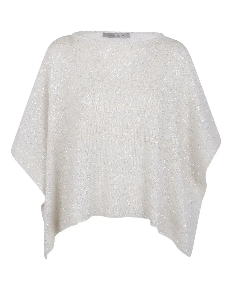 D.EXTERIOR D. EXTERIOR Soft Sequins Cape White