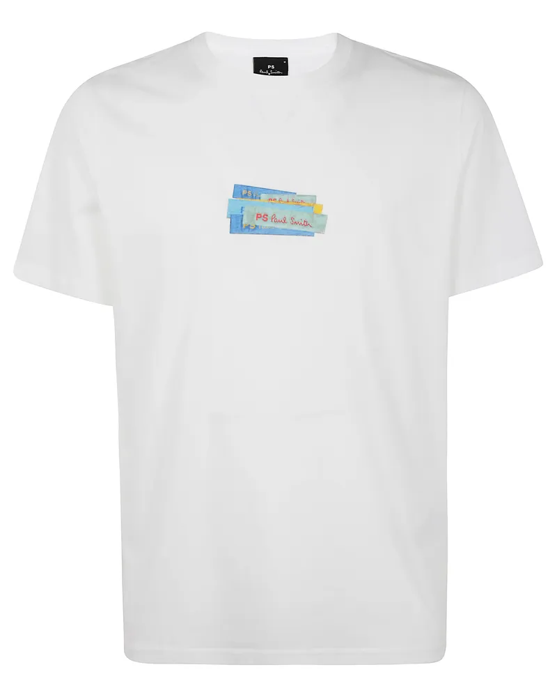 Paul Smith Mens Regular Fit Short Sleeves T-Shirt Ps Paul Smith White