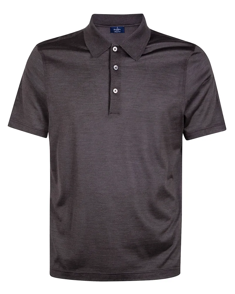 BARBA Silk Polo Shirt Brown