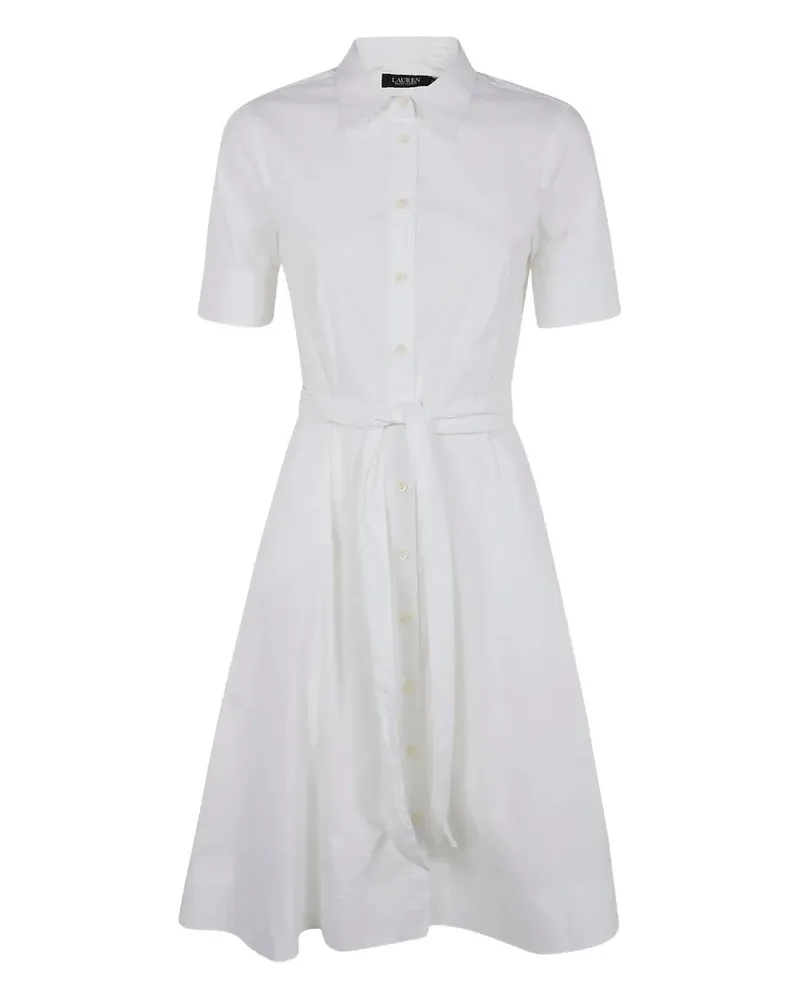 Ralph Lauren Finnbarr" Short Sleeves Casual Dress White