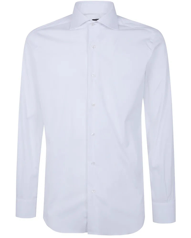 BARBA Classic Popeline Stretch Shirt White