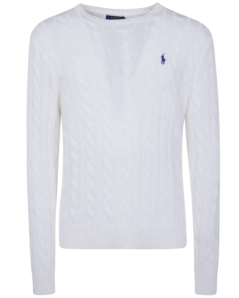 Ralph Lauren Long Sleeves Round Neck Classic Sweater White