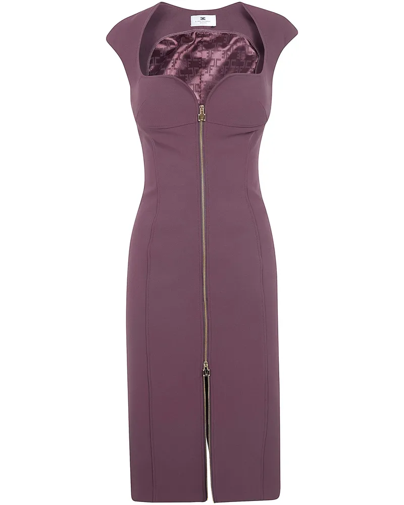 Elisabetta Franchi Midi Dress Brown