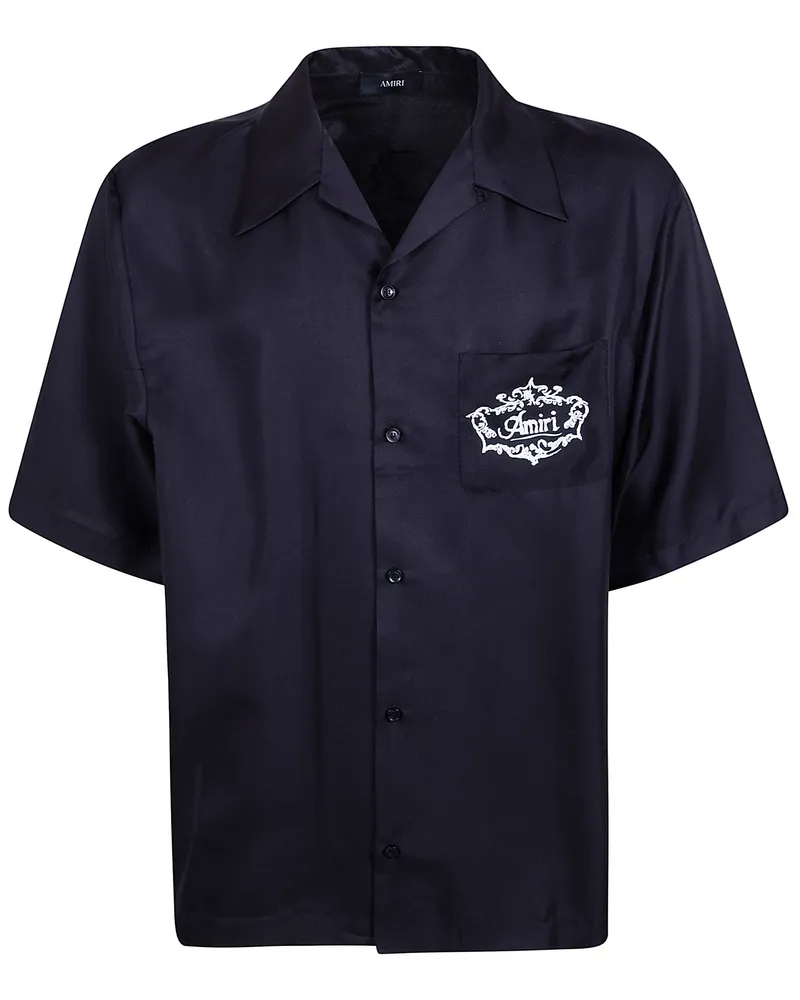 Amiri Chateau Crest Camp Shirt Black