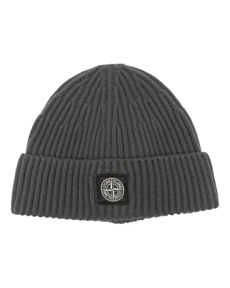 Stone Island Full Rib Rws Wool Beanie Gray