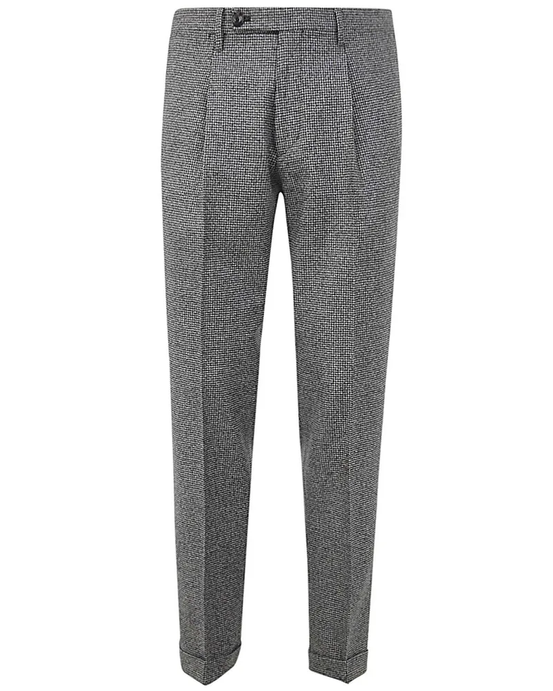 MICHAEL COAL Mc-Frederick 3104 Capri Trousers With Pence Black
