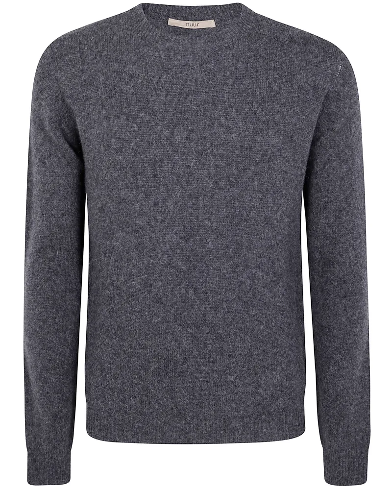 Nuur Long Sleeves Swg Round Neck Sweater Gray
