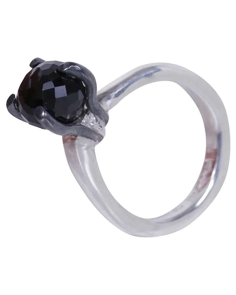 Rosa Maria Ring Black Stone "Yoko Metallic