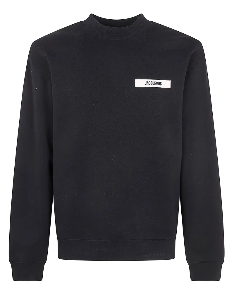 Jacquemus Le Sweatshirt Gros Grain" Round Neck Sweatshirt Black