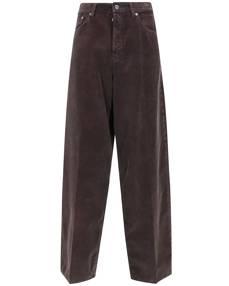 Haikure Wide-Leg Jeans "Bethany Velvet Pier Brown