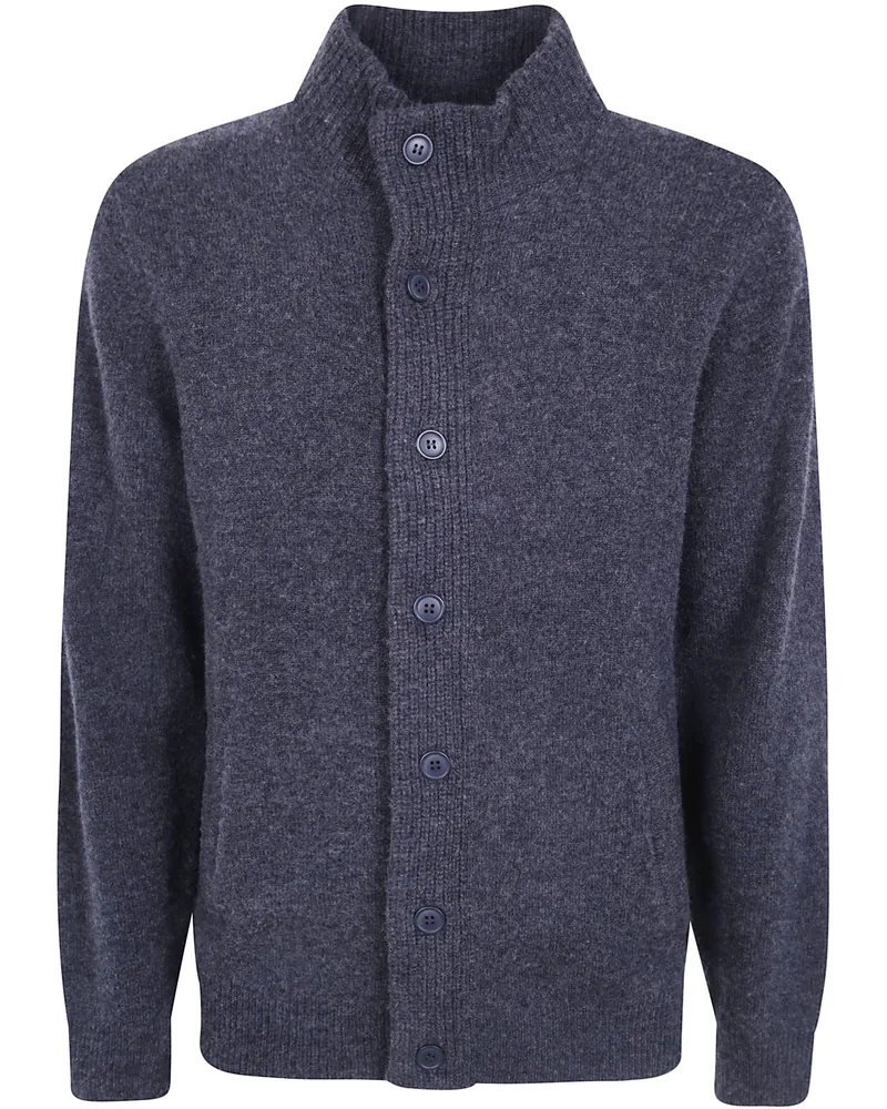 Barbour Sweater Zip-Through "Essential" Patch Gray
