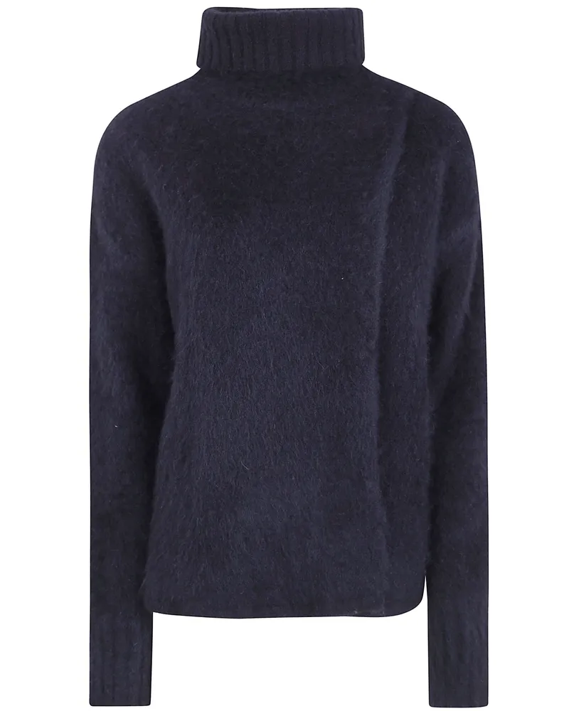 Uma Wang Sweater Highneck "Fluffy Wool Black