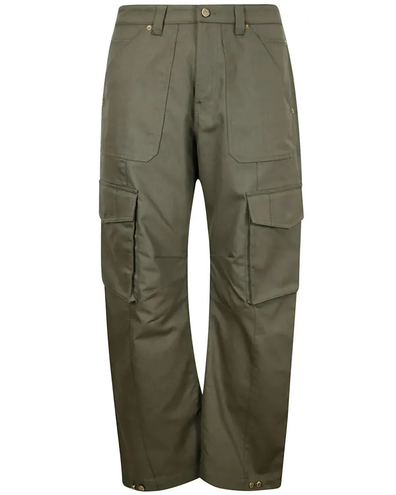 Golden Goose Golden M`S Cargo Pant Mixed Cotton Fabric No Bottom Pocke Green