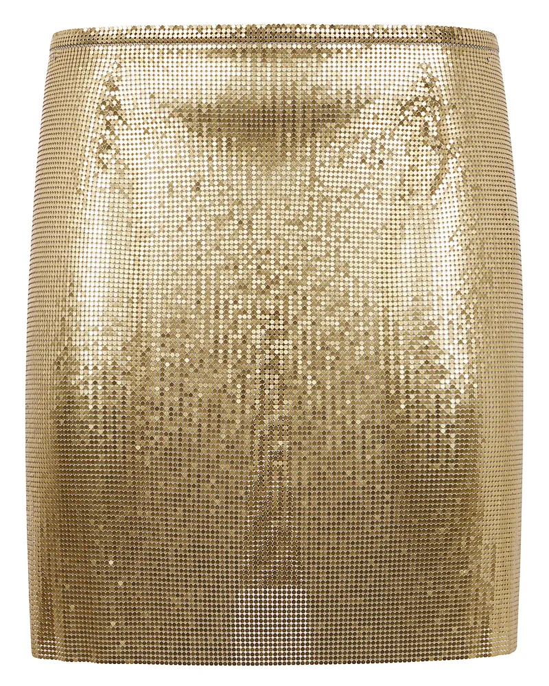 Paco Rabanne Mini Metallic Skirt Metallic