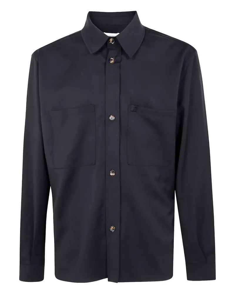 Laneus Wool Shirt Man Black