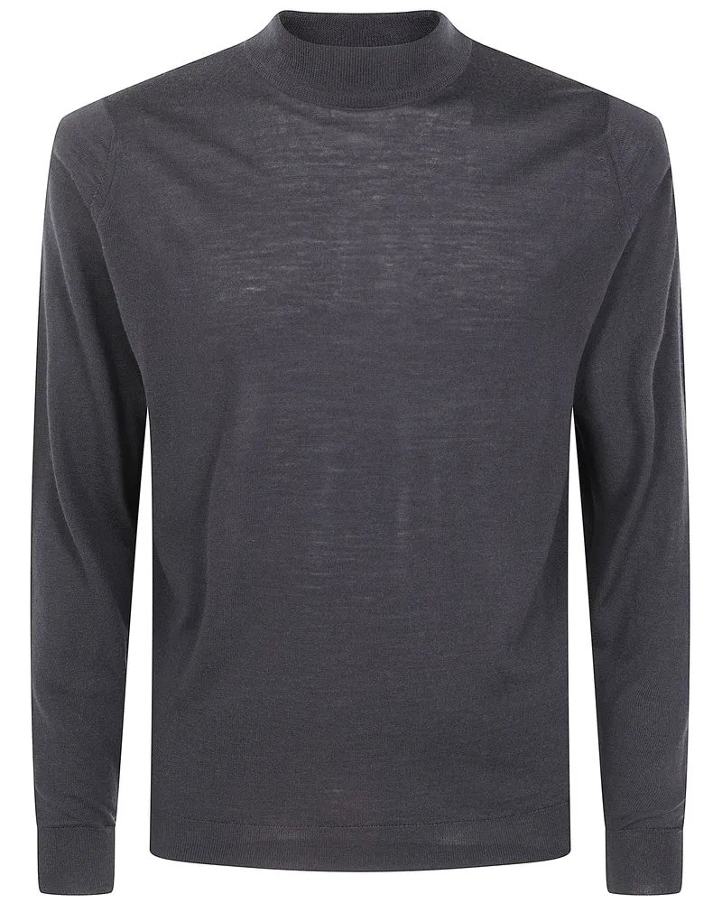 John Smedley Sweater Mock Neck "Harcourt Black