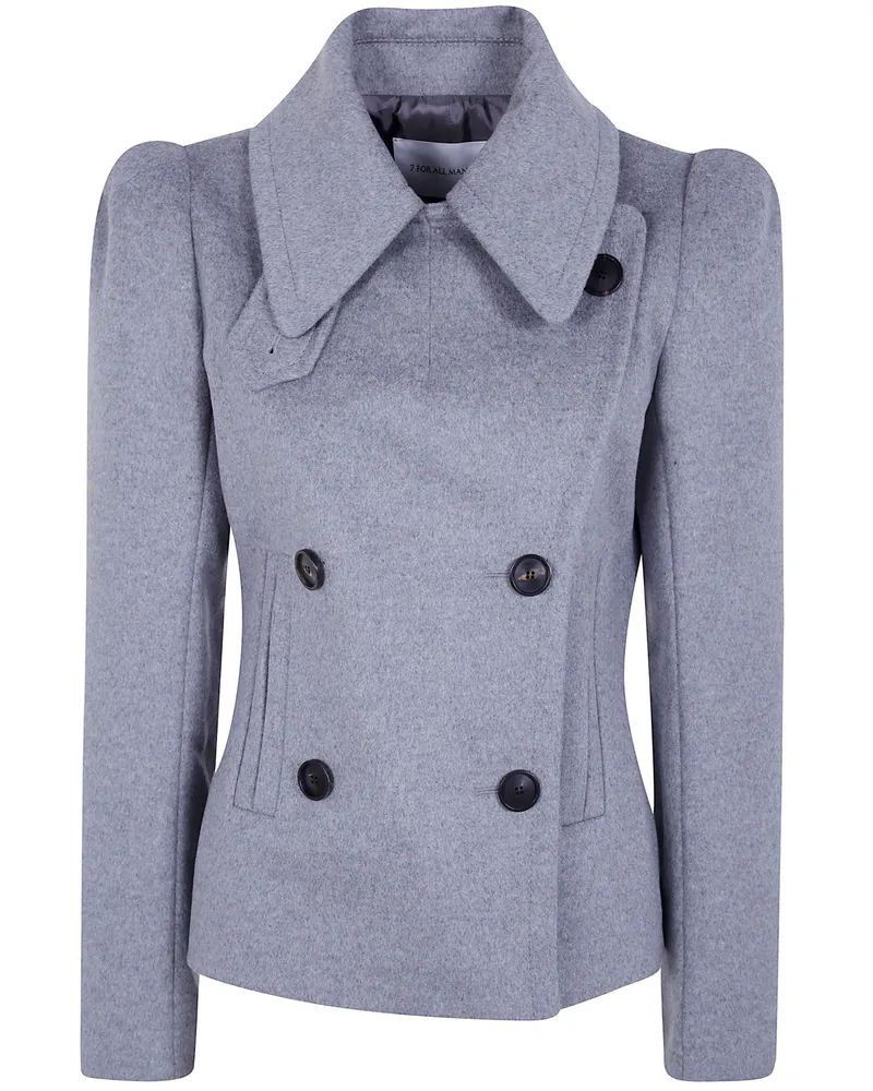7 for all mankind Jacket Double Breasted "High Shoulder Gray