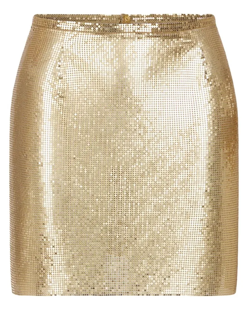 Paco Rabanne Mini Metallic Skirt Metallic