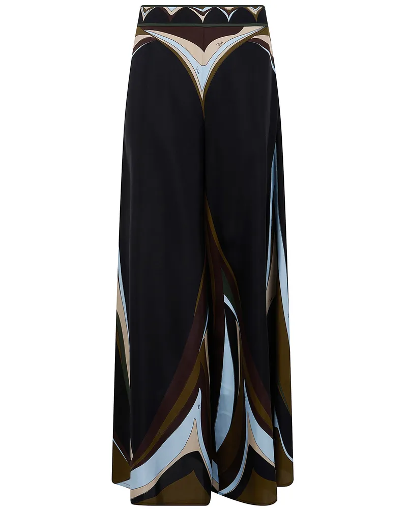 Emilio Pucci Pantaloni In Seta "Silk Twill Trousers Green