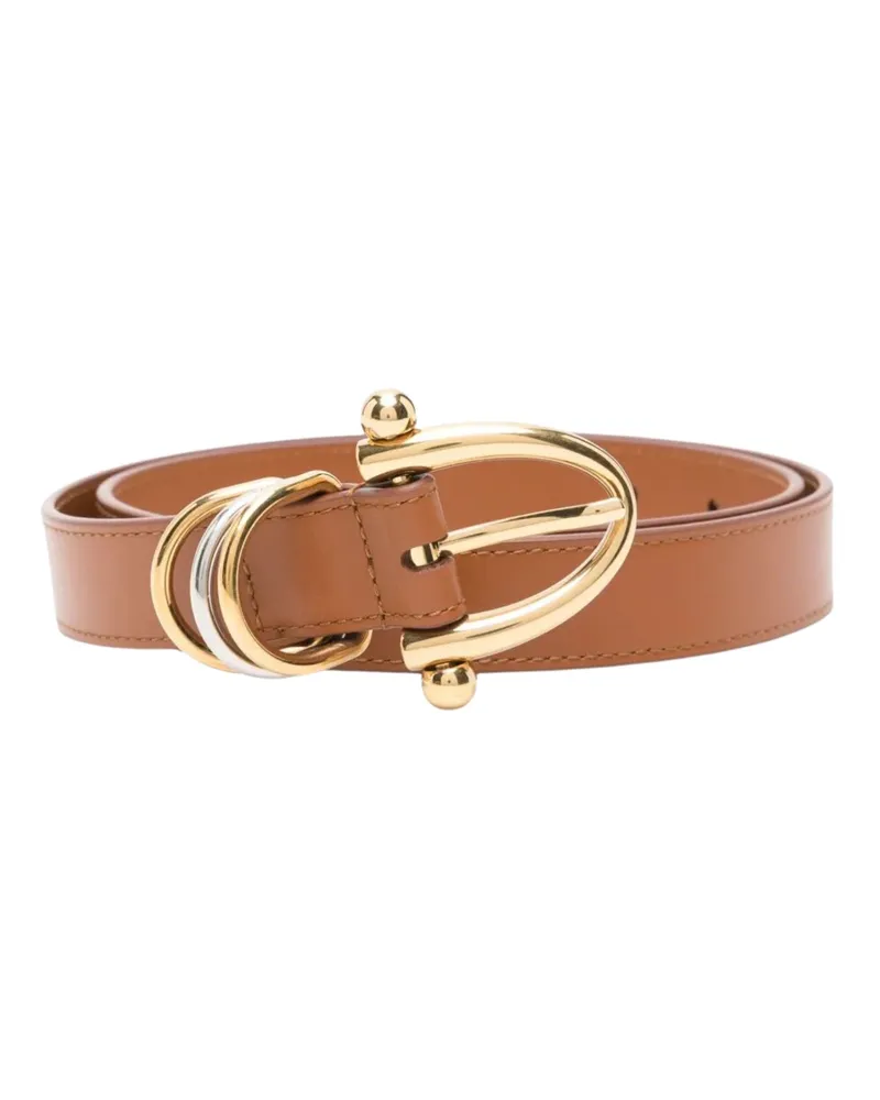 Chloé Belt Gold Buckle "Chc25sc004sfb 26M Clay Brown Brown