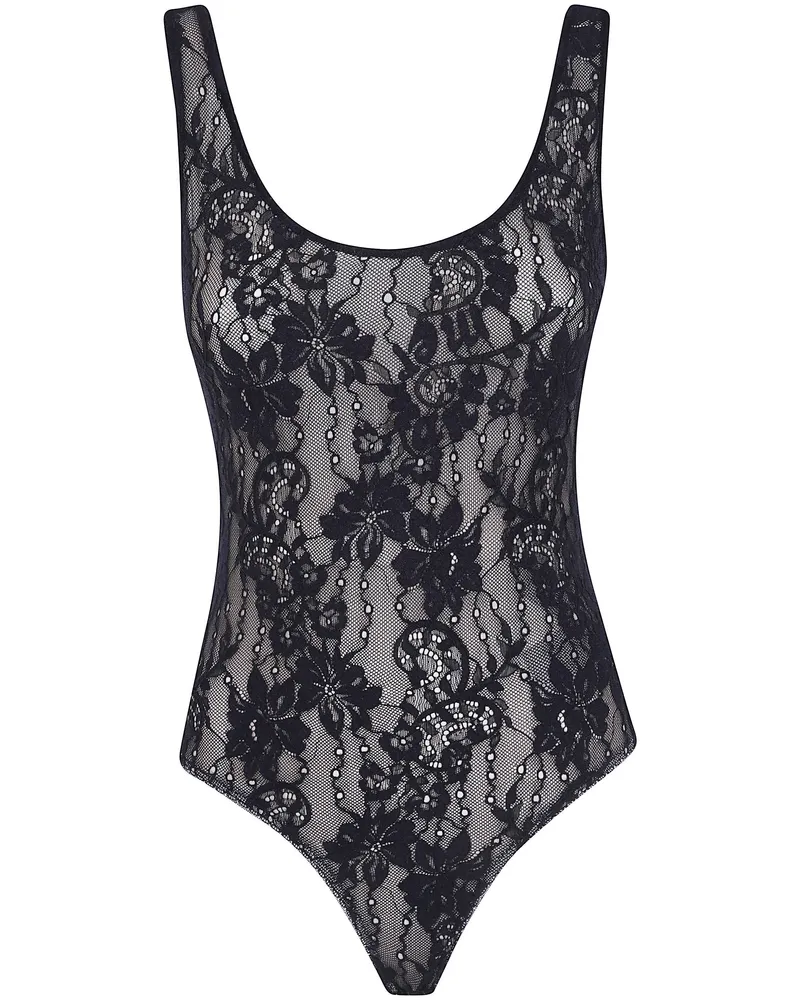 Zimmermann Bodysuit Lace Scoop "Lace Scoop Black