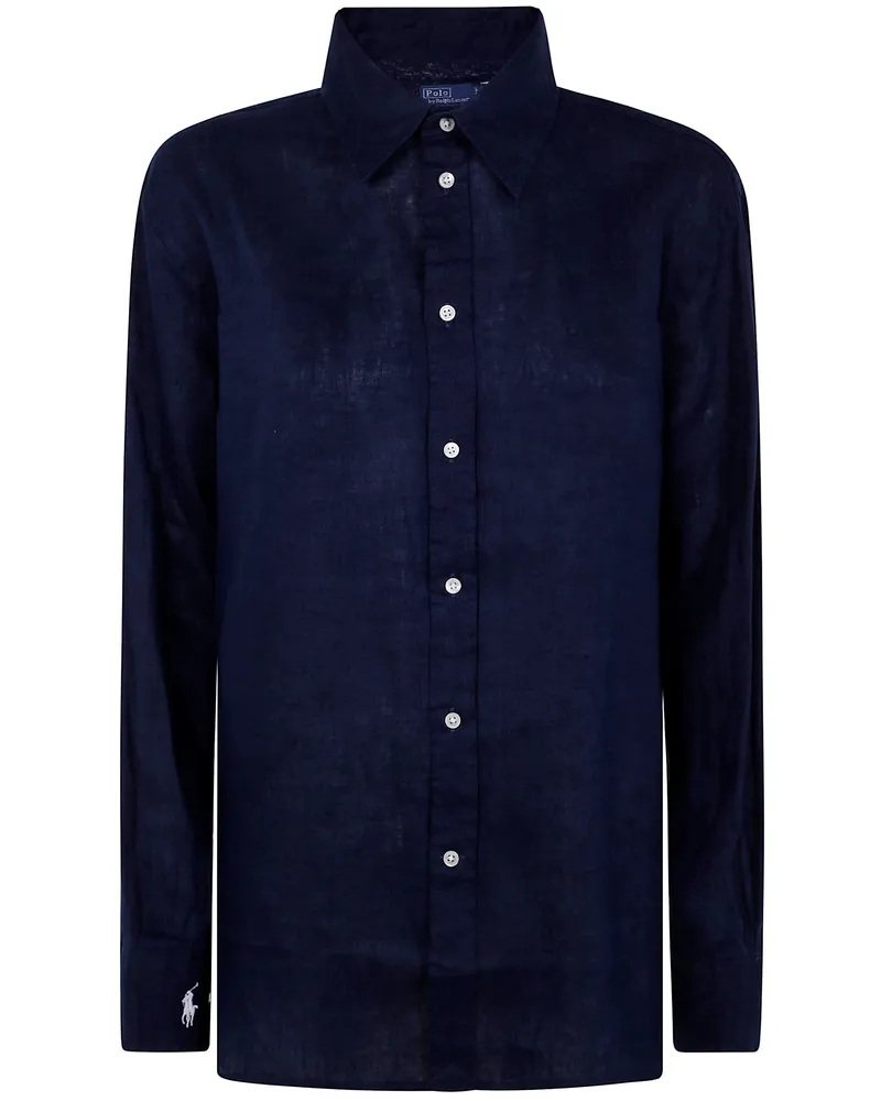 Ralph Lauren Ls Ligh St Long Sleeve Button Front Shirt Blue