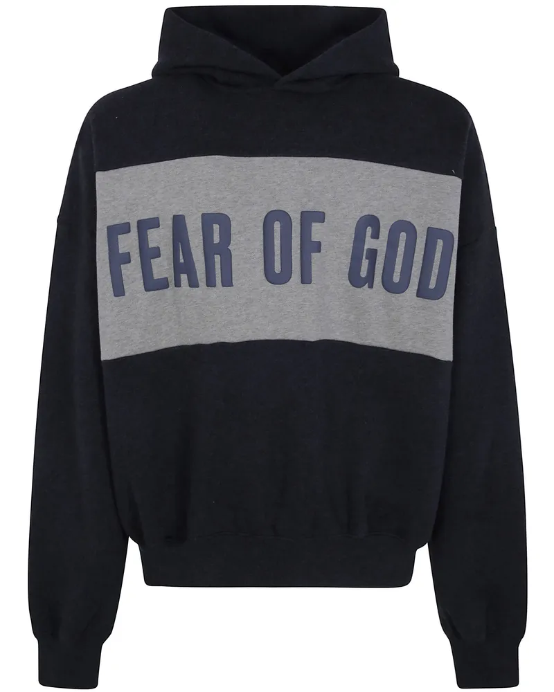 Fear of God Sweater Cropped Relaxed "Panelled Hoodie Gray