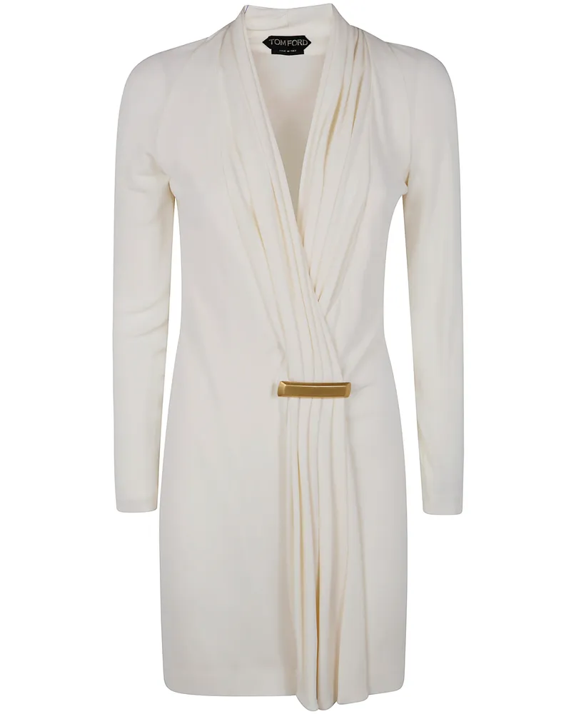 Tom Ford Cut And Sewn Evening Dress White