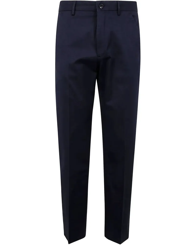 Incotex Regular Leg Trousers Blue