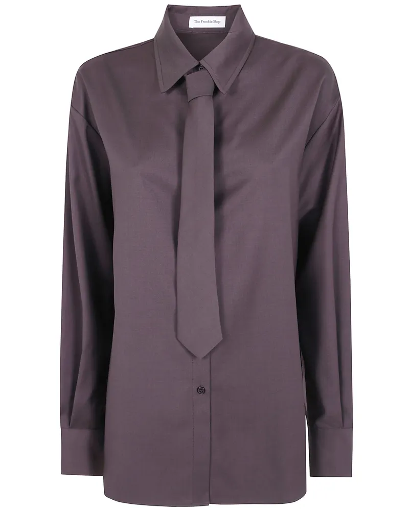 FRANKIE Shop Shirt Tie Neck "Peri Brown