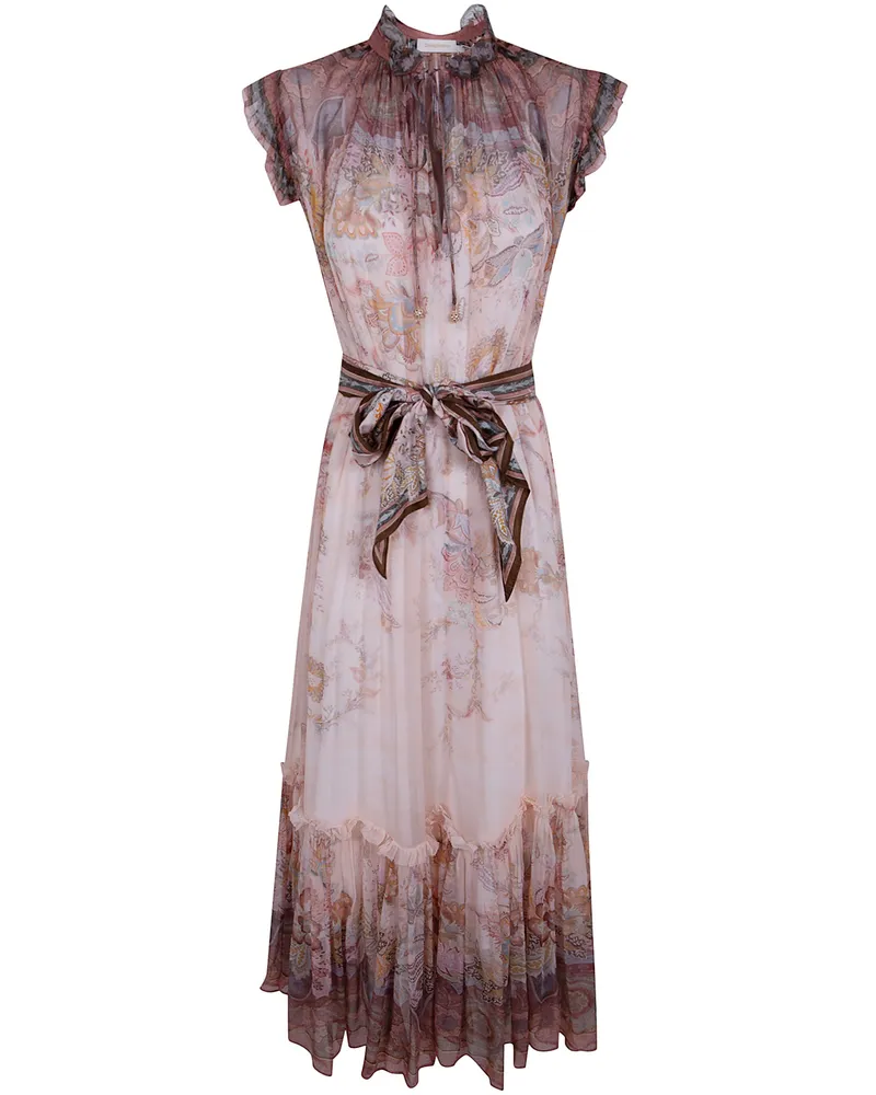 Zimmermann Alchemy" Flutter Dress Pink