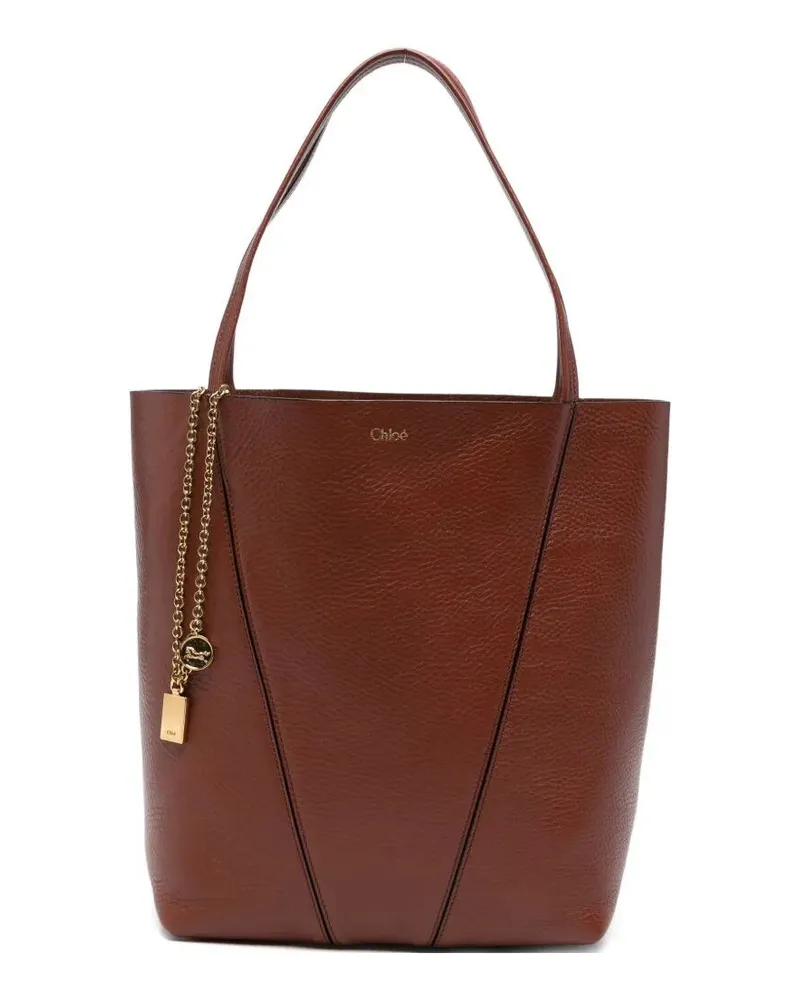 Chloé Handbag Gold Chain "Chloe` Spin Brown