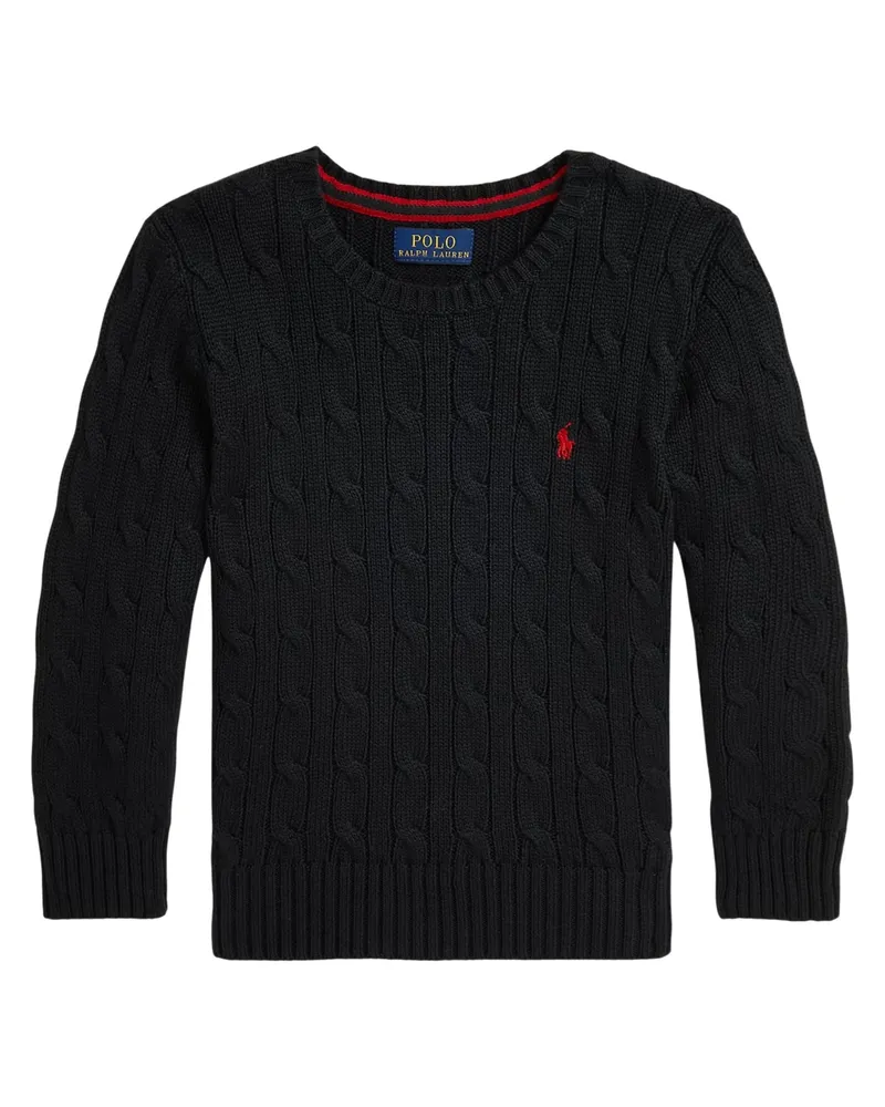 Ralph Lauren Sweater Cable Knit "Ls Cable Cn Tops Black