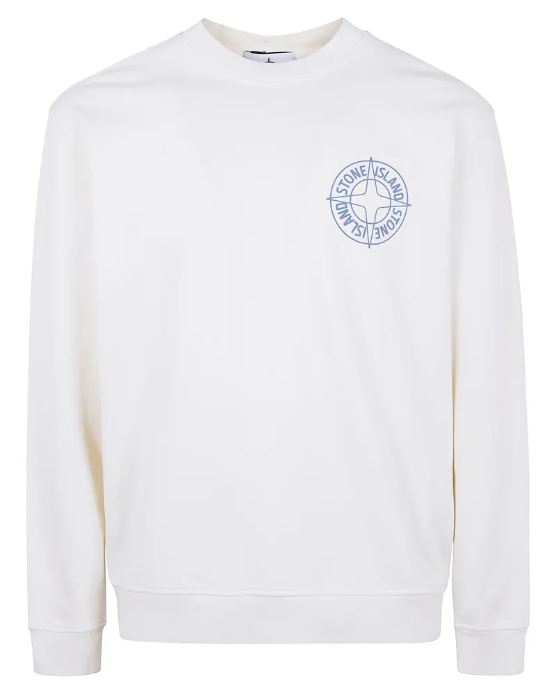 Stone Island Round Neck Sweatshirt White