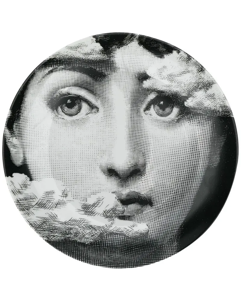 Fornasetti Theme And Variation Nr 139" Plate Black