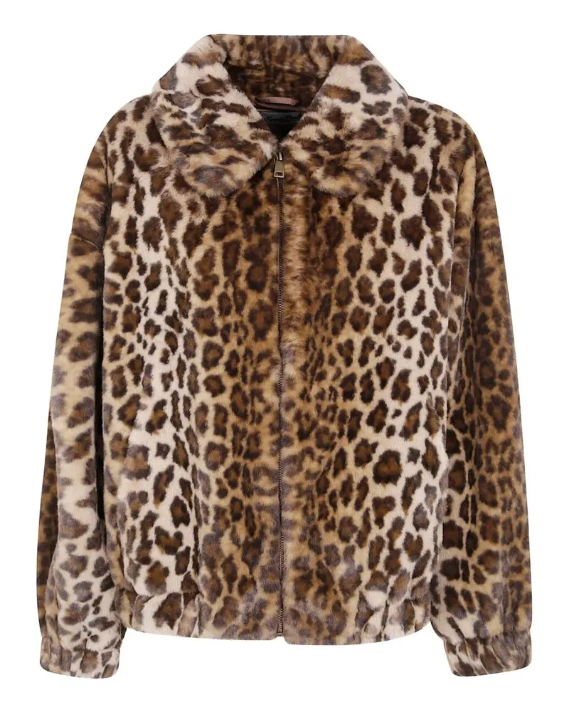 MC2 Saint Barth Aveline Fur" Jacket Brown