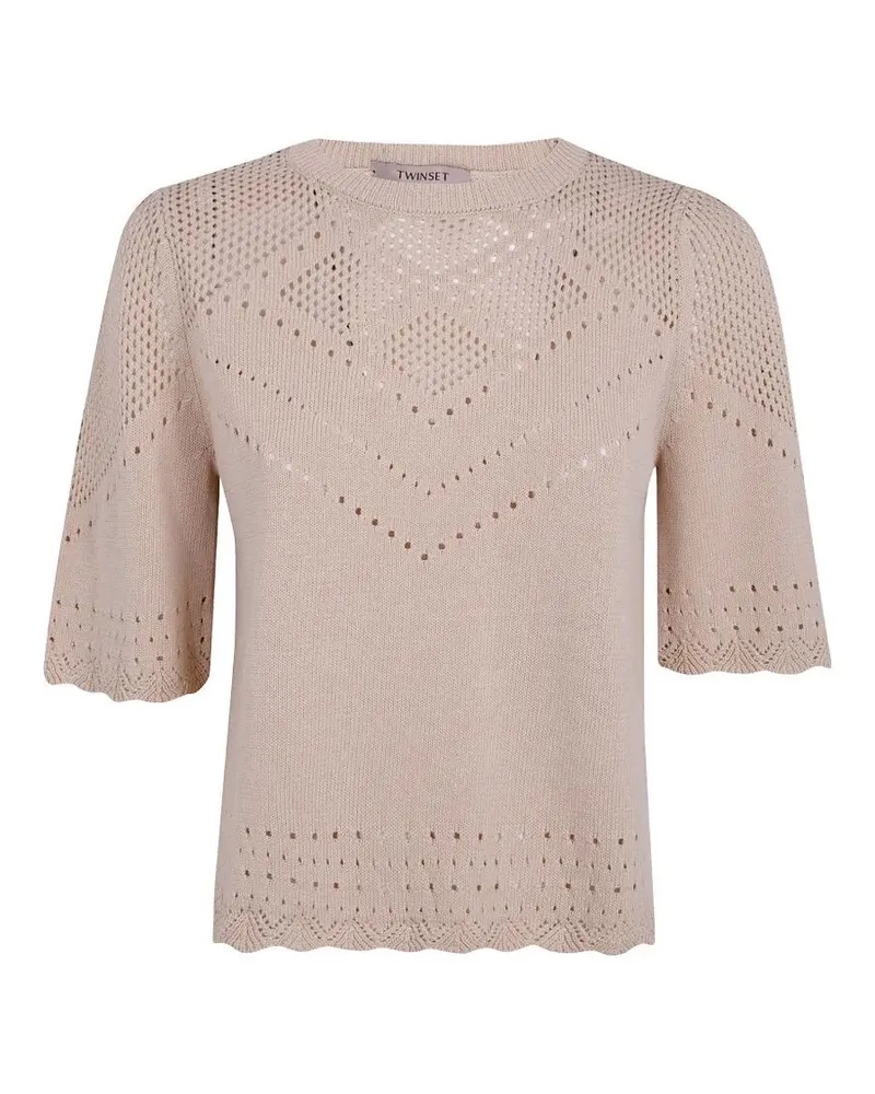 Twin-Set Round Neck Sweater Beige