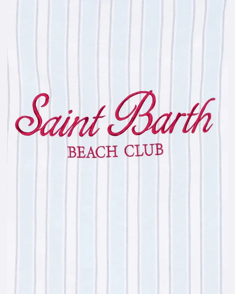 MC2 Saint Barth Foutas Light Large Stripes Sea Towel Blue